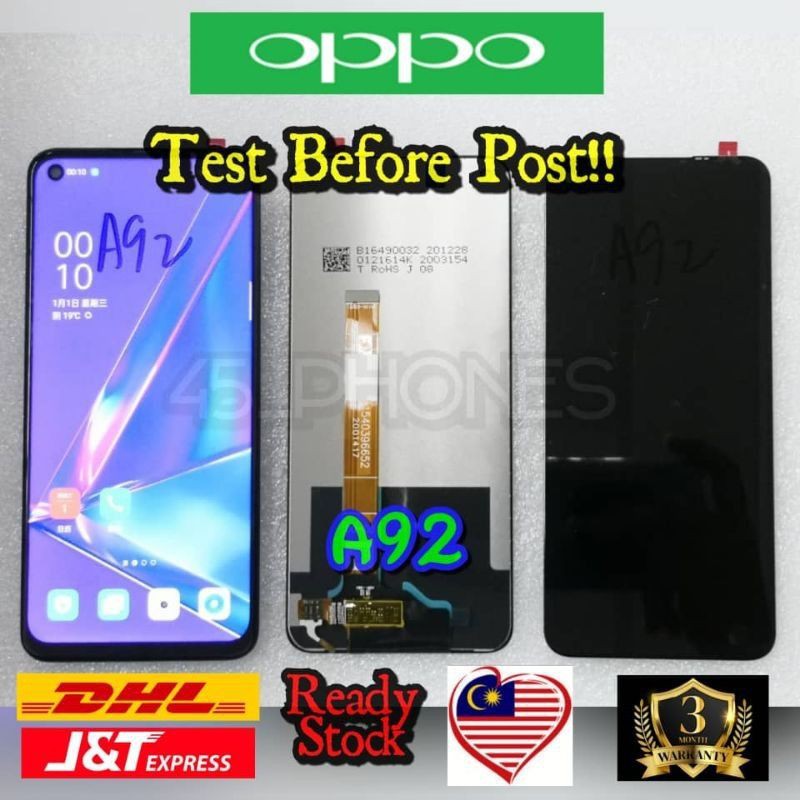 OMP45 Ready Stock OPPO A92 LCD DISPLAY TOUCHSCREEN DIGITIZER Shopee