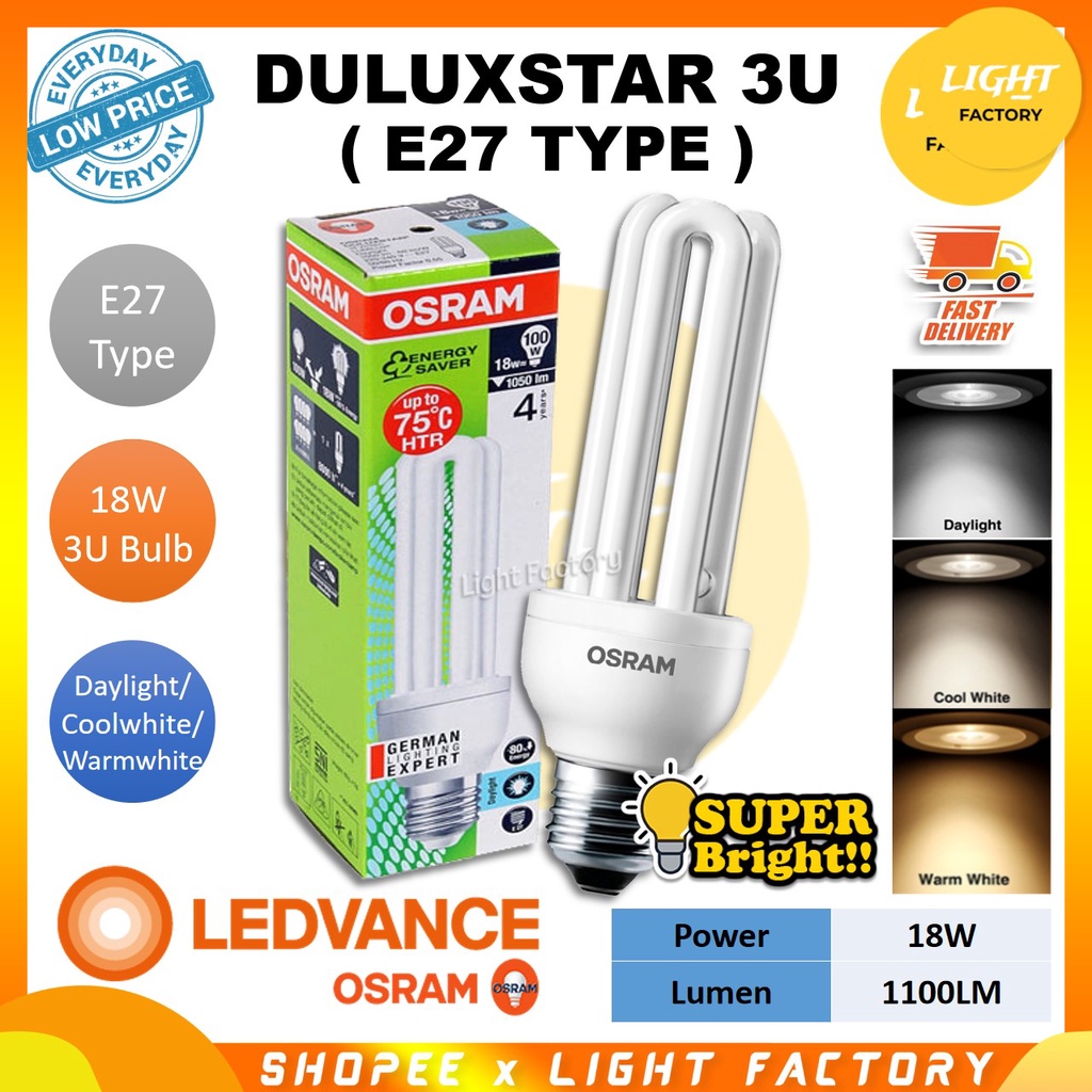 Osram Duluxstar U W Bulb E Light Bulb Energy Saving Bulb Daylight