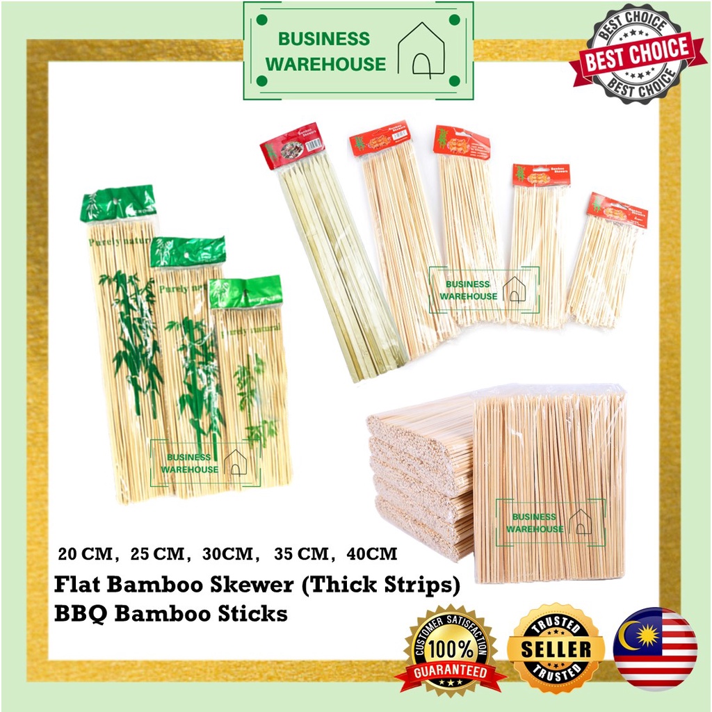 20CM 25CM 30CM 35CM 40CM Bamboo Skewer BBQ Bamboo Stick Batang Lidi