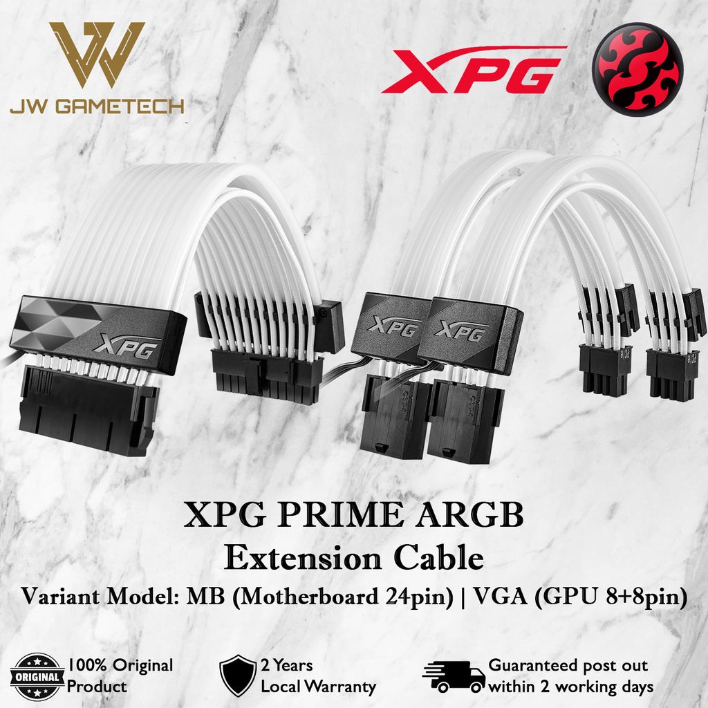 XPG PRIME ARGB Extension Cables MB Motherboard 24pin VGA GPU 8