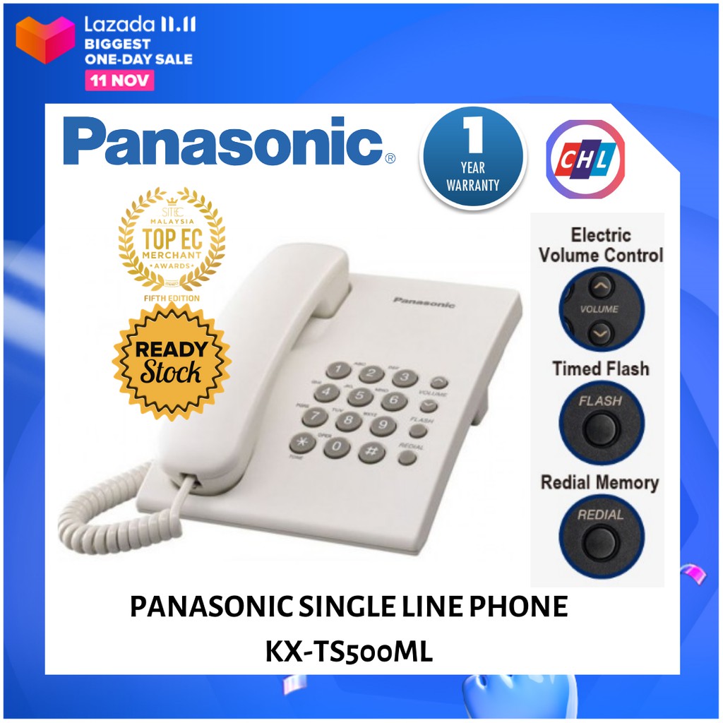 PANASONIC SINGLE LINE PHONE KX TS500ML Shopee Malaysia