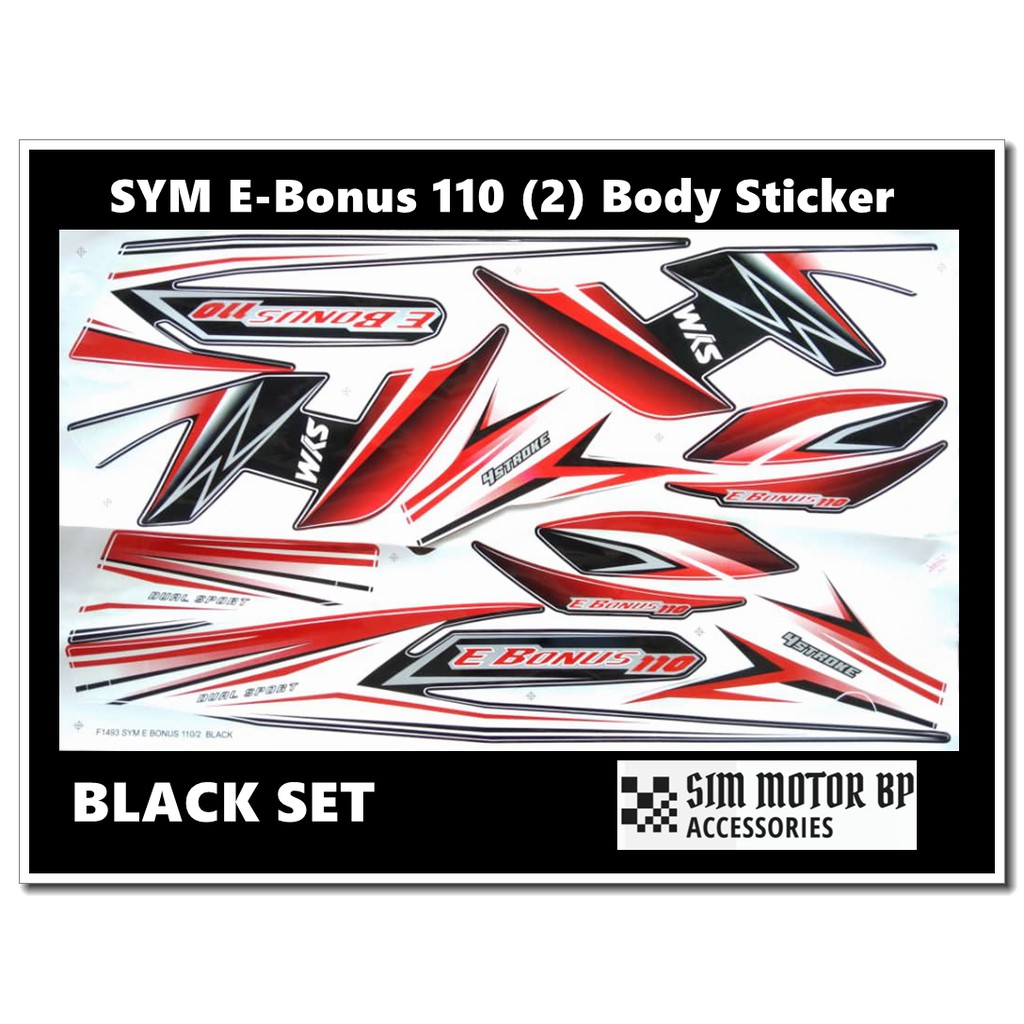 Sym E Bonus Body Sticker F Sym Shopee Malaysia