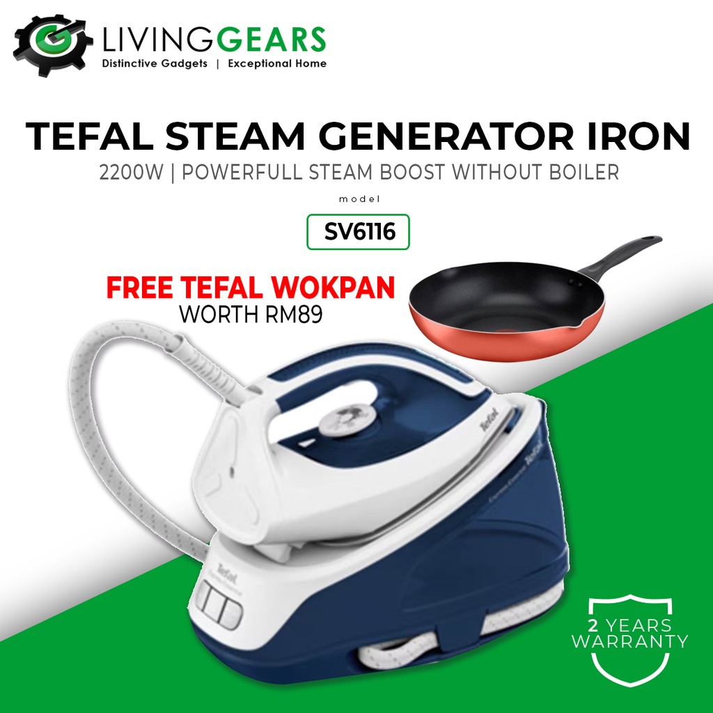 FREE TEFAL WOKPAN Tefal Steam Station Express Easy Garment Iron