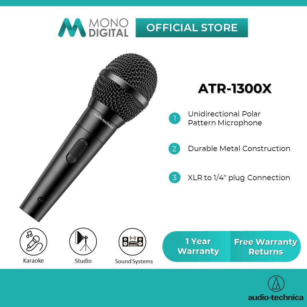 Audio Technica Atr X Unidirectional Dynamic Microphone For Karaoke