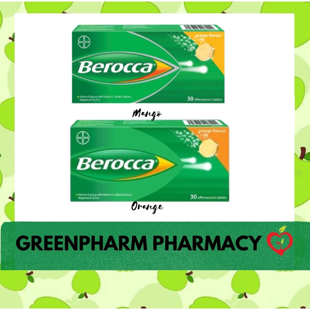 Berocca Effervescent Tablets S Mango Orange Shopee Malaysia