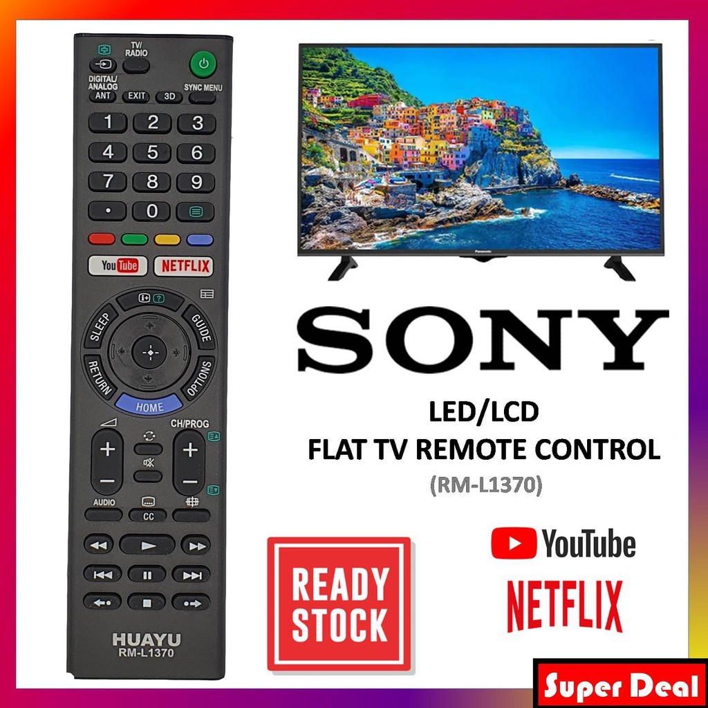 SONY SMART LED LCD TV REMOTE CONTROL REPLACEMENT RM L1370 Shopee