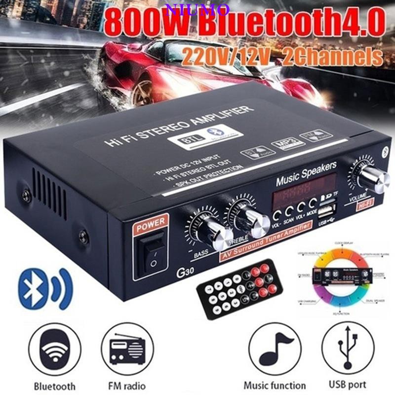 Nihot 800w 12v 220v 2 Channel Hifi Audio Fm Radio Amplifier