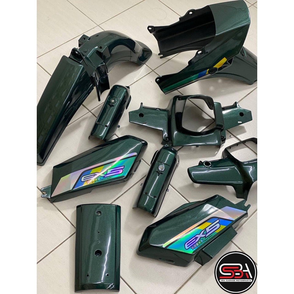 Coverset Bodyset Ex Dream Honda Cover Set Chrome Army Green Hijau