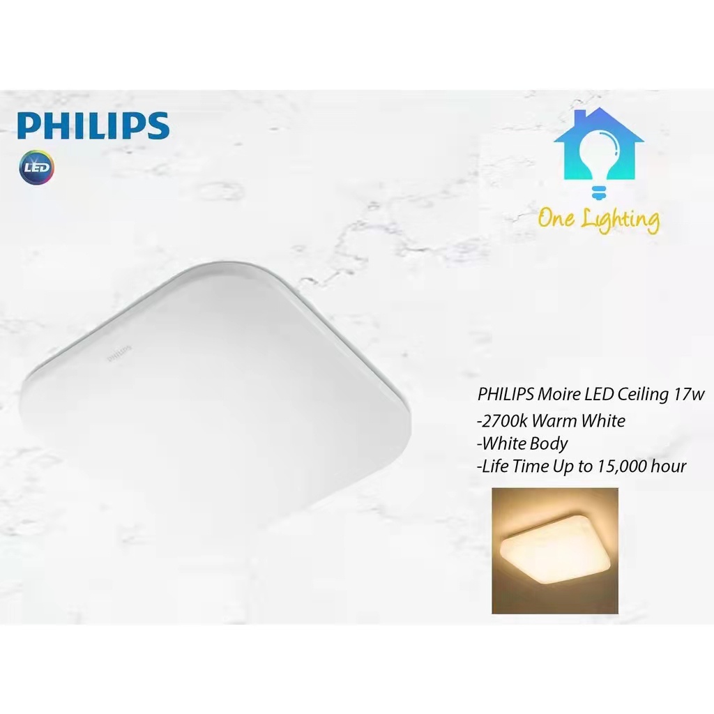 Philips Moire Surface Led Ceiling Light W Lampu Siling Led