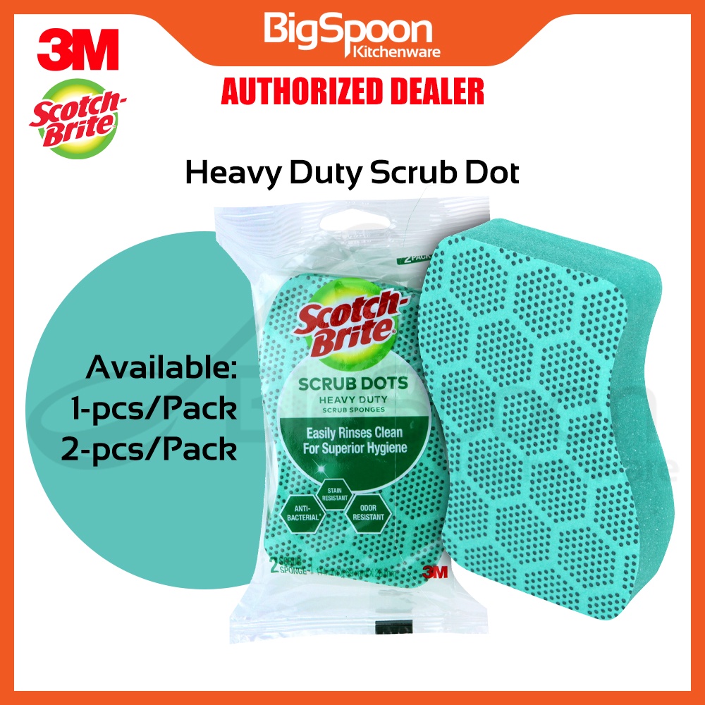 M Scotch Brite Single Set Scrub Dots Heavy Duty Scrub Sponge Kitchen