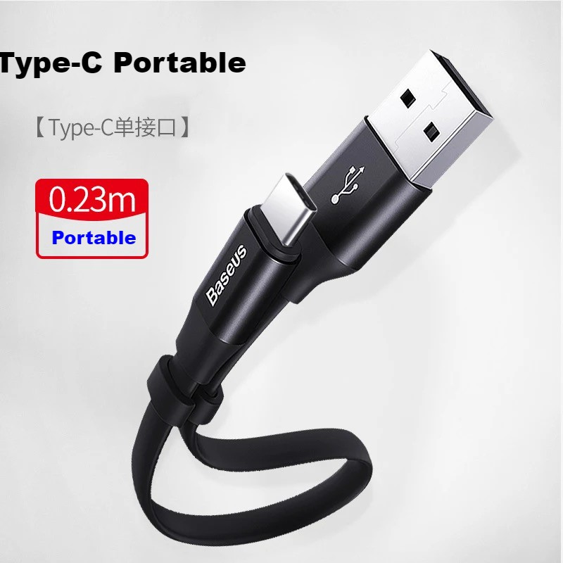 Baseus Type C Portable Data And Fast Charging Cm Usb Cable Shopee