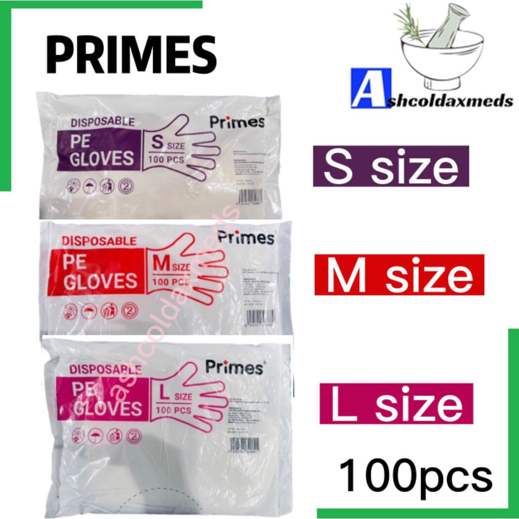 Primes Disposable Pe Gloves Pcs Pkt Shopee Malaysia