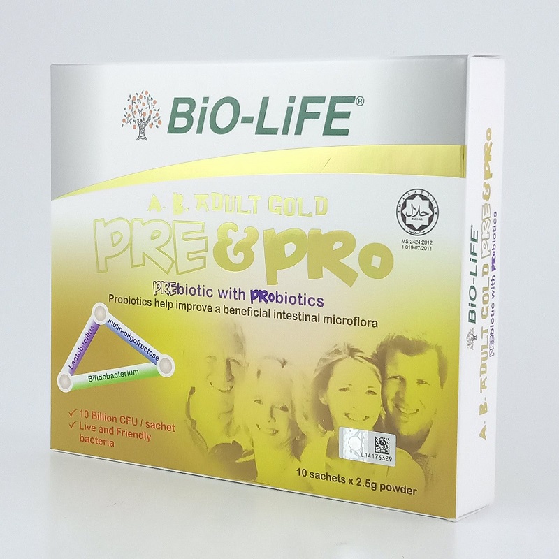 Bio Life A B Adult Gold Pre Pro Prebiotic With Probiotics Sachets