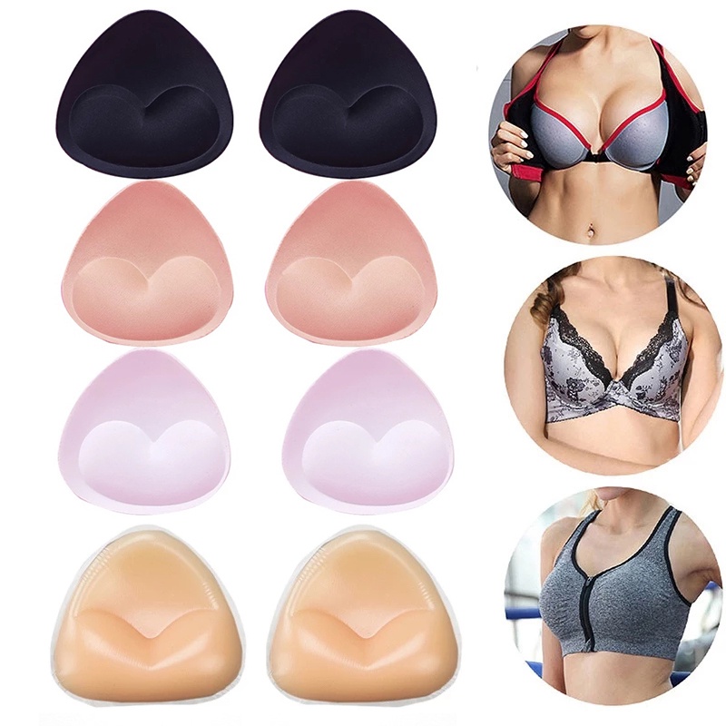 1Pair Sponge Inserts In Bra Padded For Swimsuit Breast Push Up Fill