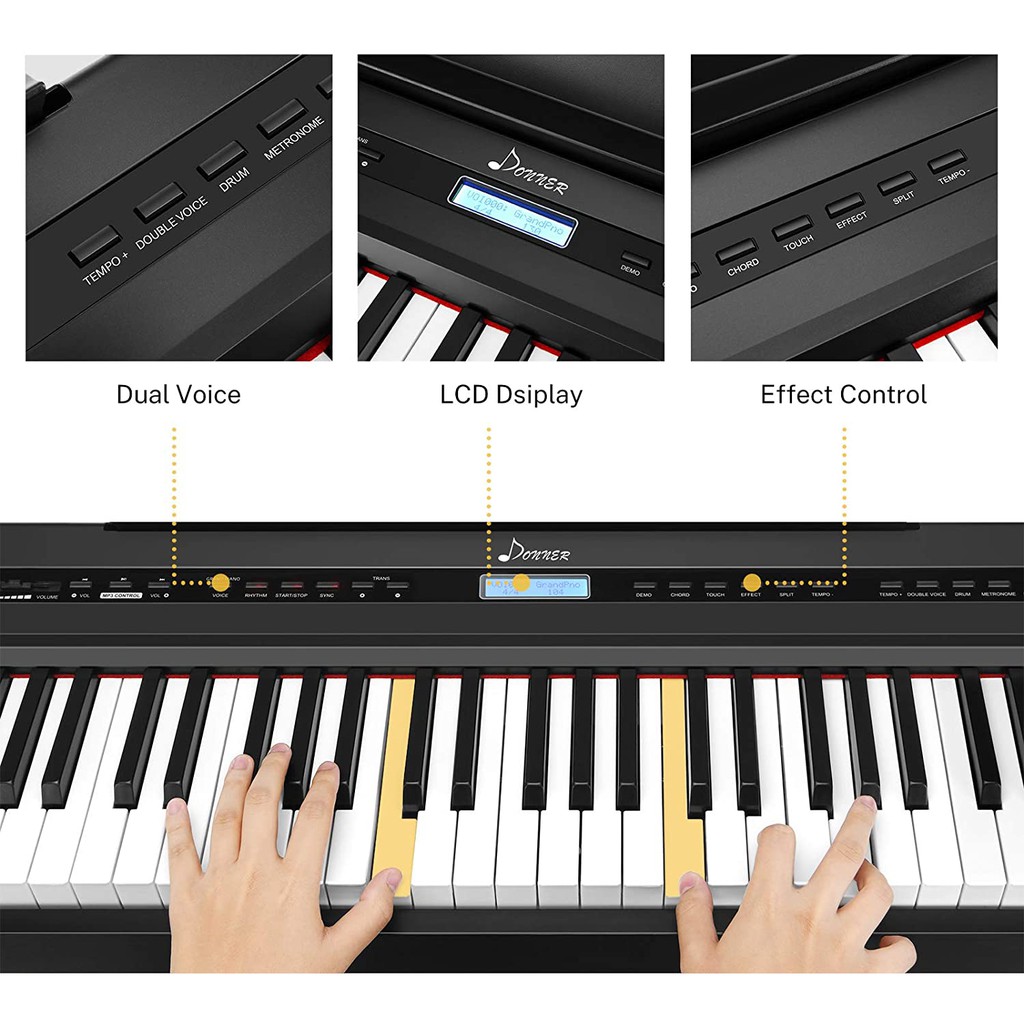 Donner DEP 20 Portable 88 Key Weighted Digital Piano For 59 OFF