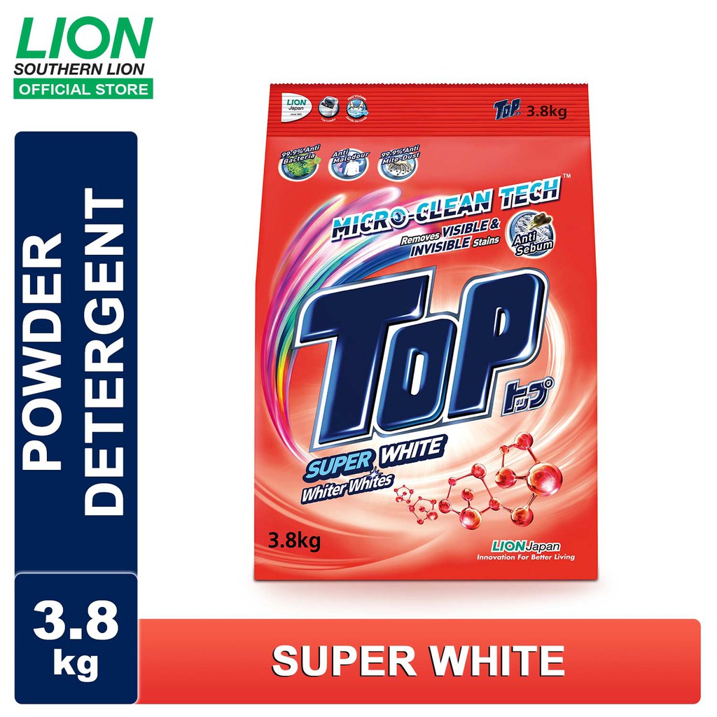 Top Powder Laundry Detergent Super White Kg Shopee Malaysia