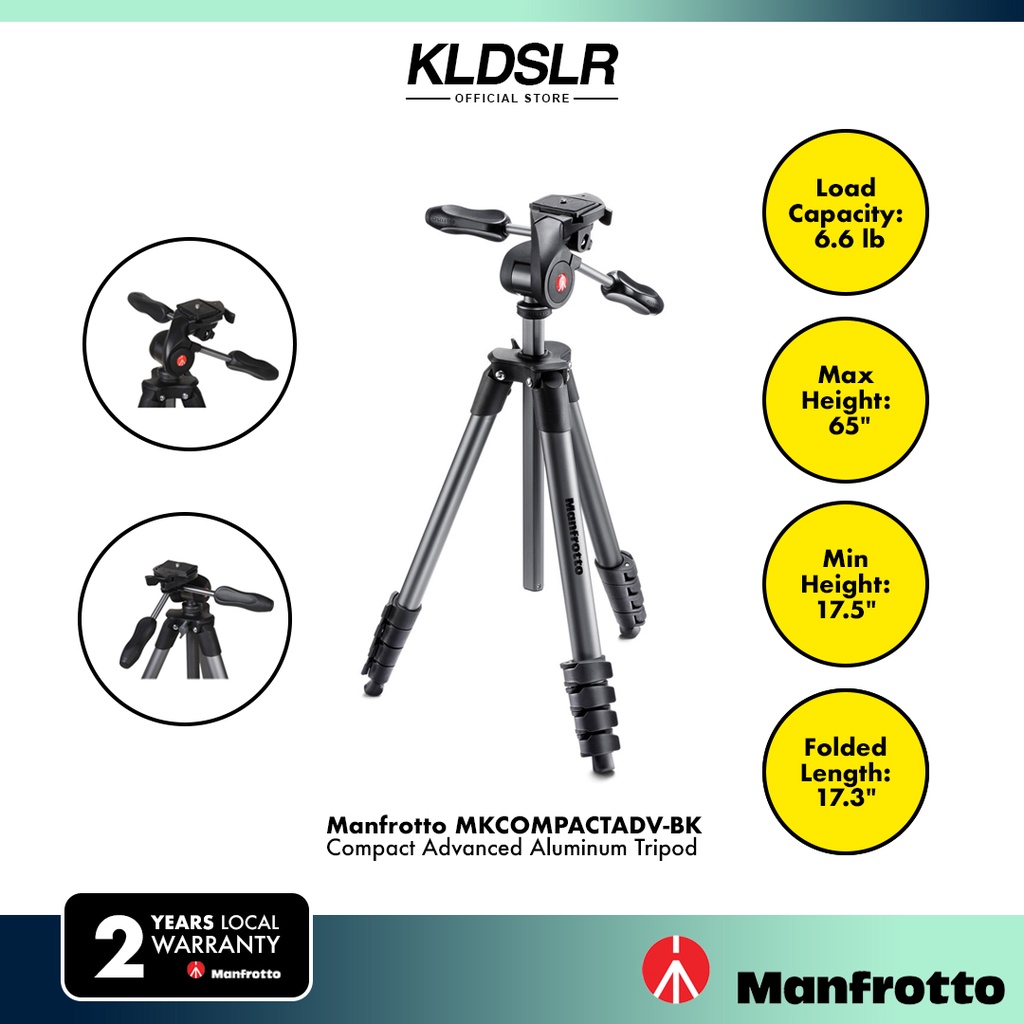 Manfrotto Mkcompactlt Bk Compact Light Mkcompactadv Bk Compact