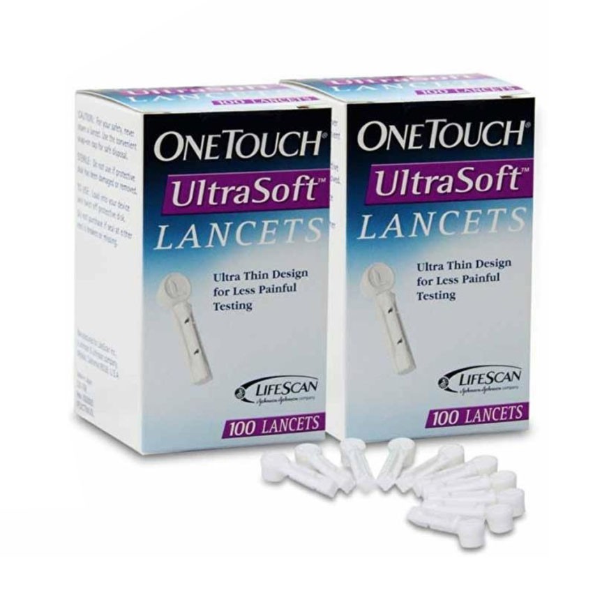 One Touch Ultra Soft Lancets 100 S X 2 ORIGINAL BRAND