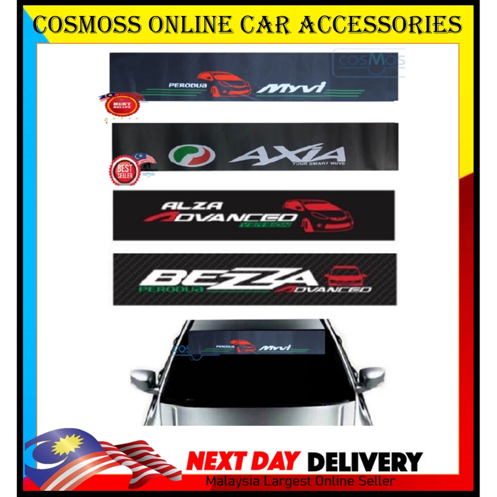 Carbon Axia Alza Myvi Bezza Logo Front Car Windscreen Windshield