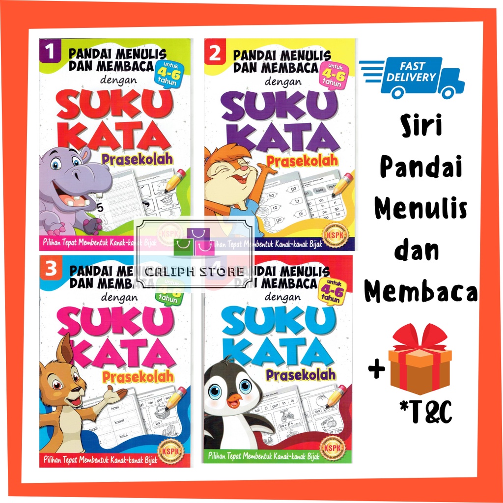 Buku Latihan Prasekolah Siri Pandai Menulis Dan Membaca Suku Kata