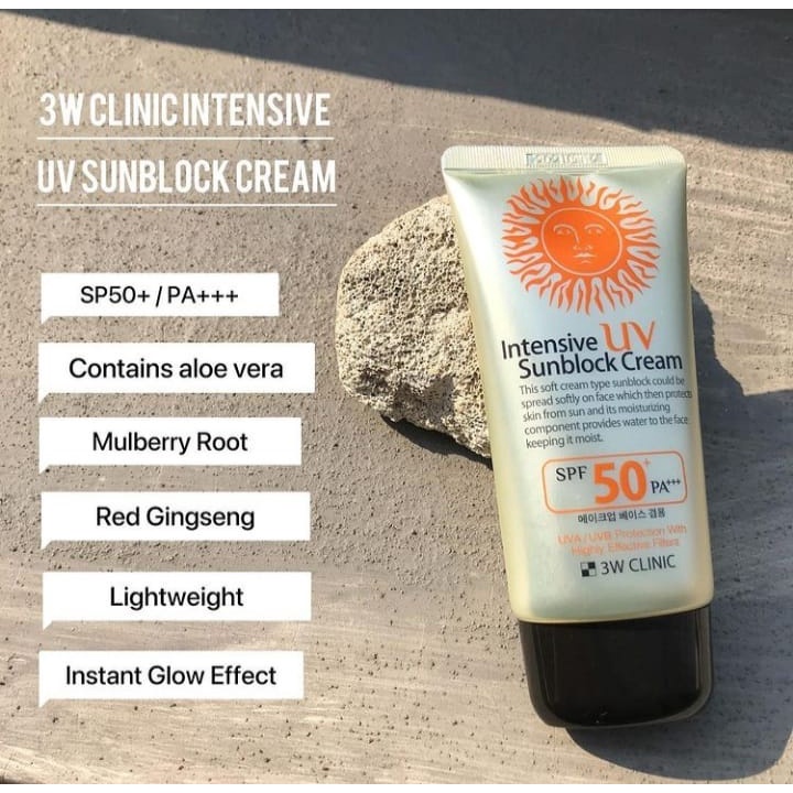 Authentic W Clinic Intensive Uv Sunblock Cream Spf Pa Ml