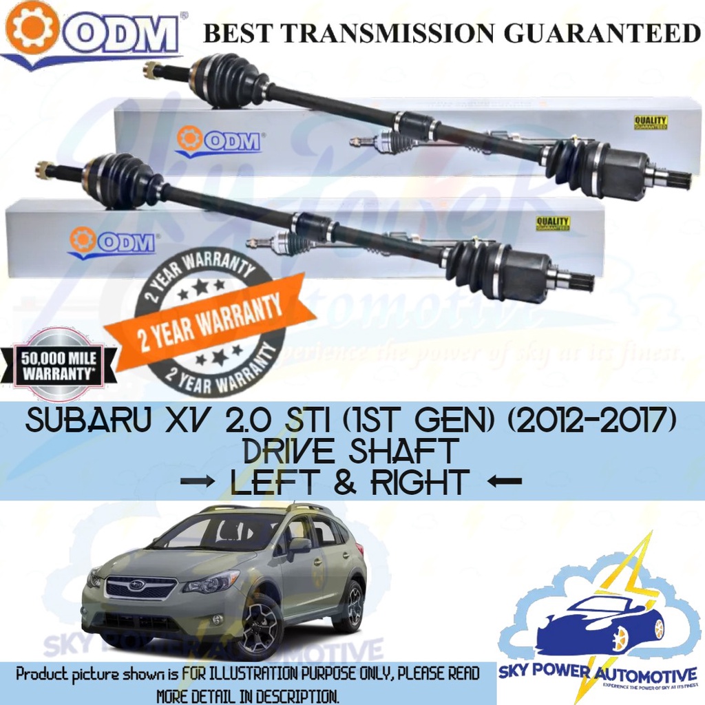 SUBARU XV 2 0 STI 1ST GEN 2012 2017 AUTO ODM DRIVE SHAFT