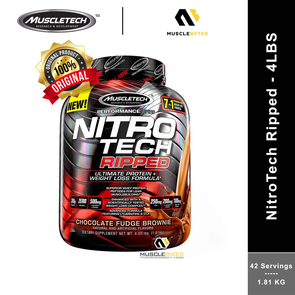 Muscletech Nitro Tech Ripped Lbs Servings Nitrotech Ripped