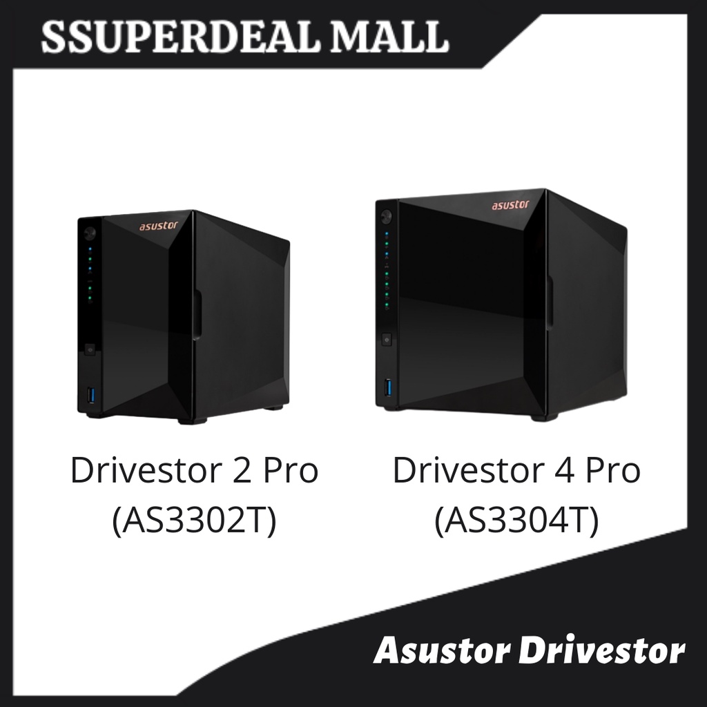 Asustor Drivestor 2 Pro AS3302T Asustor Drivestor 4 Pro AS3304T 2 Bay