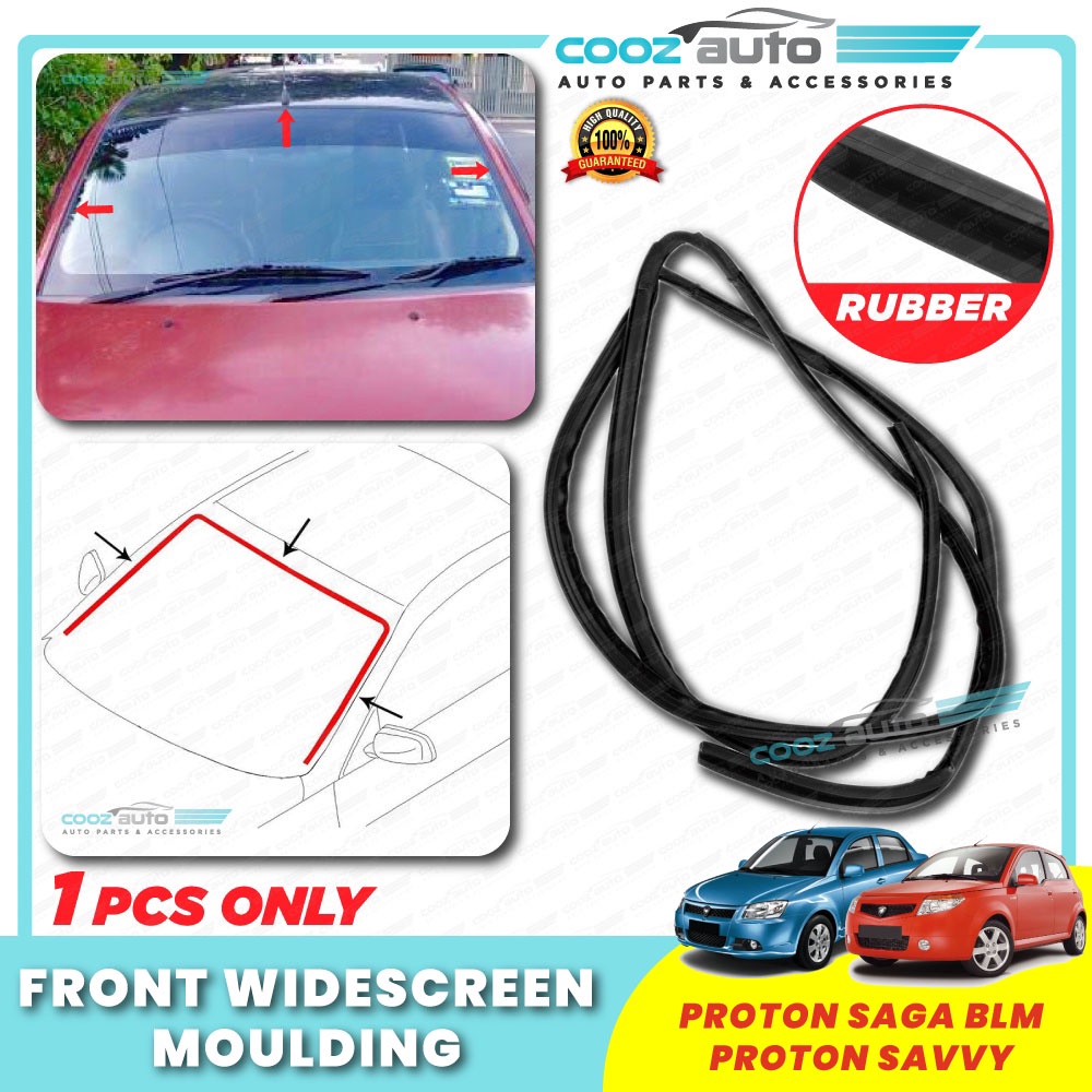 Proton Saga Blm Fl Flx Savvy Front Windscreen Rubber Moulding Getah