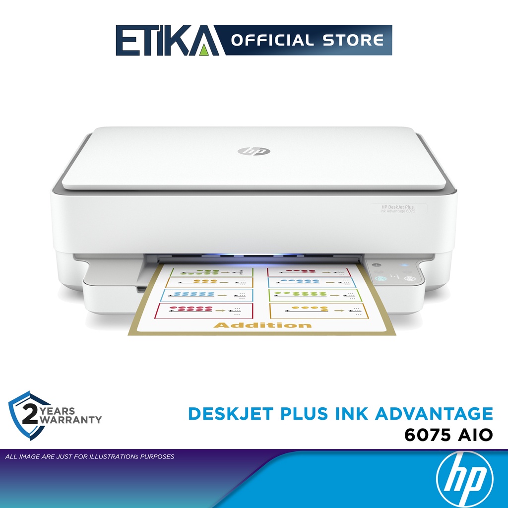 HP DeskJet Plus Ink Advantage 6075 All In One Printer Print Scan