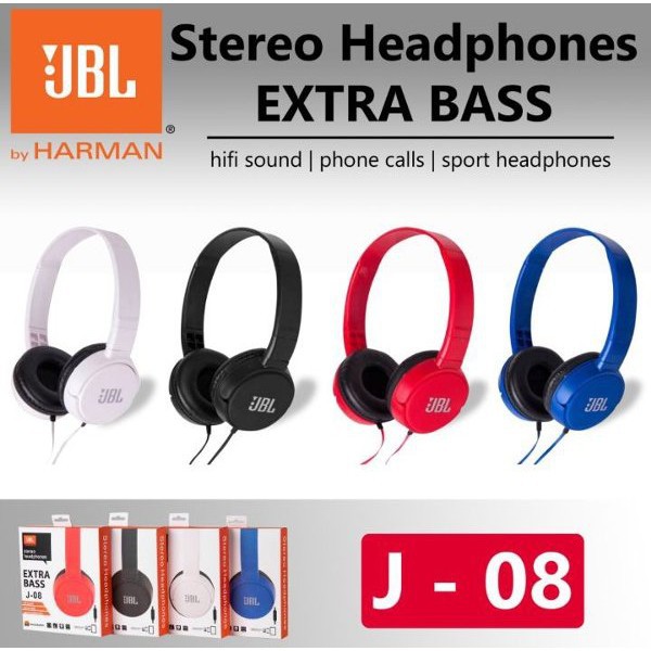 Jbl By Harman J Extra Bass Headset Stereo Wired Headphones Shopee