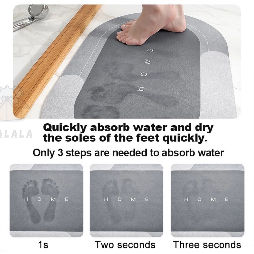 Super Absorbent Diatom Mud Pad Kitchen Floor Mat Bath Pad Anti Slip