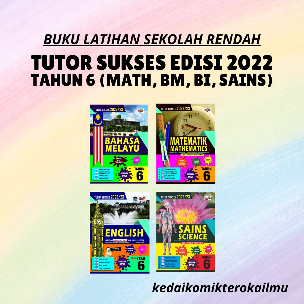 Penerbitan Ilmu Didik Tutor Sukses 2022 2023 Tahun 6 Buku Latihan