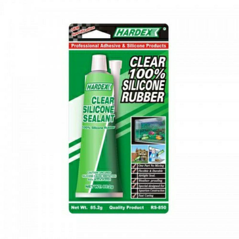 Rs Hardex Clear Silicone Sealant Rubber Adhesive Glue G