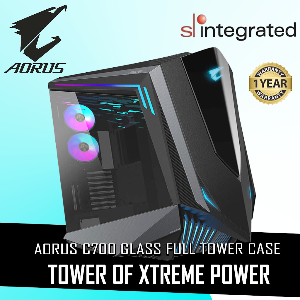 Aorus C Glass Full Tower E Atx Gaming Casing Shopee Malaysia