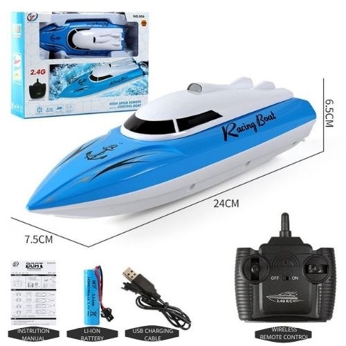 Mainan Budak High Speed Remote Control Boat Perahu Kontrol Kapal Remote