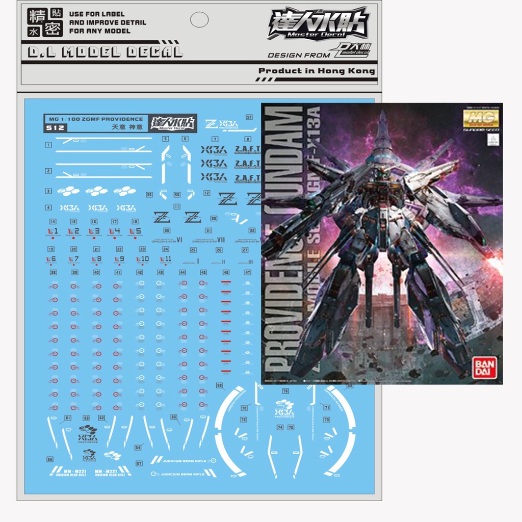 Ready Stock Dalin Waterslide Decal S Mg Gundam Zgmf X A