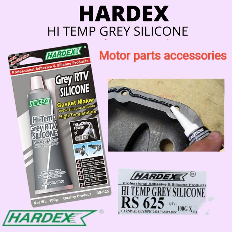 Hardex Gum Gasket Hi Temp Grey Rtv Silicone G Shopee Malaysia