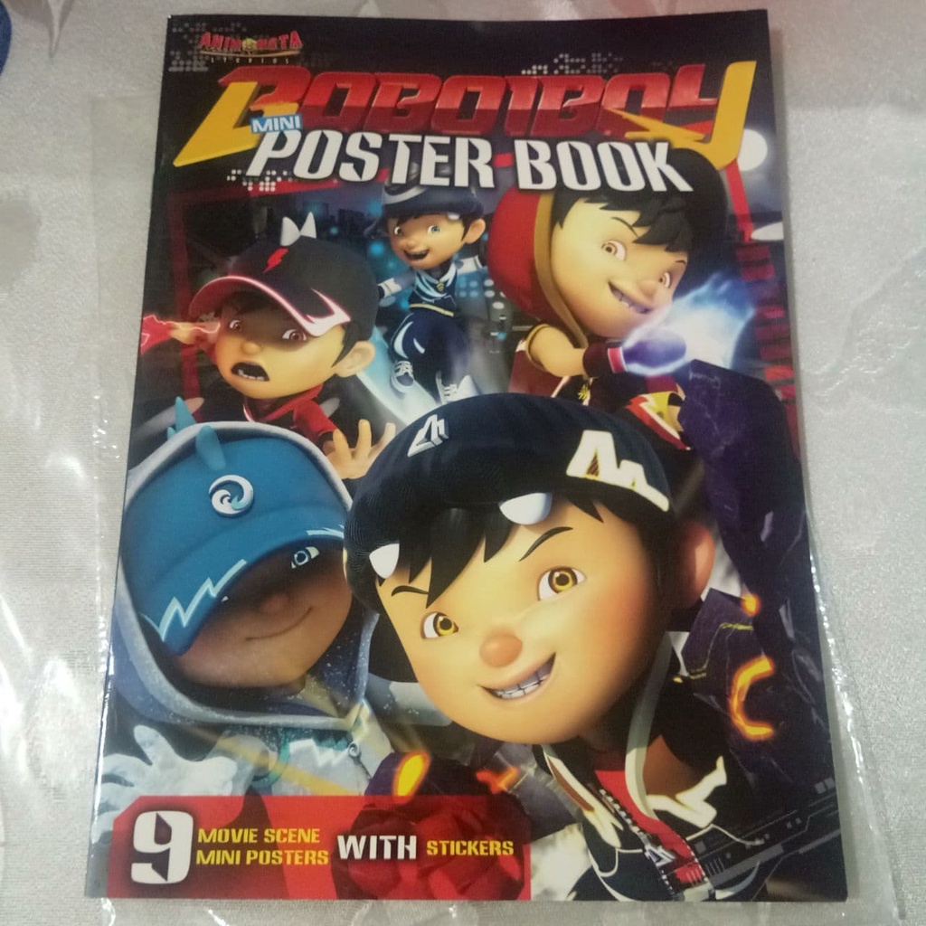 Ready Stock Boboiboy Movie Series Poster Book With Sticker Shopee