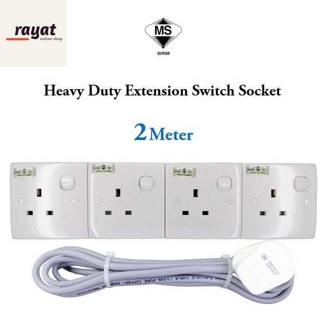 Mind Heavy Duty Trailing Socket Extension Socket C W Ums A Sirim Plug