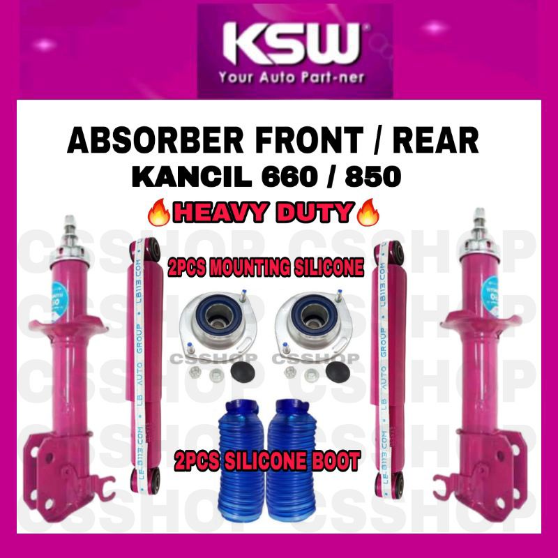 Ksw Perodua Kancil Absorber Front Rear Heavy Duty With Mounting And