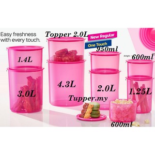 Pc Pcs Tupperware One Touch Topper Canister Pink Series Ot Ml