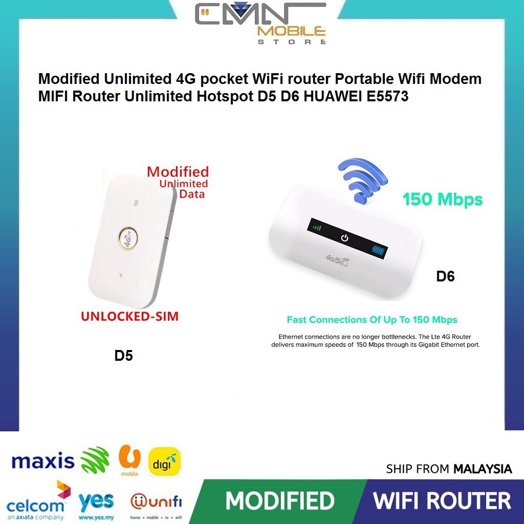 Modified Unlimited 4G Pocket WiFi Router Portable Wifi Modem MIFI