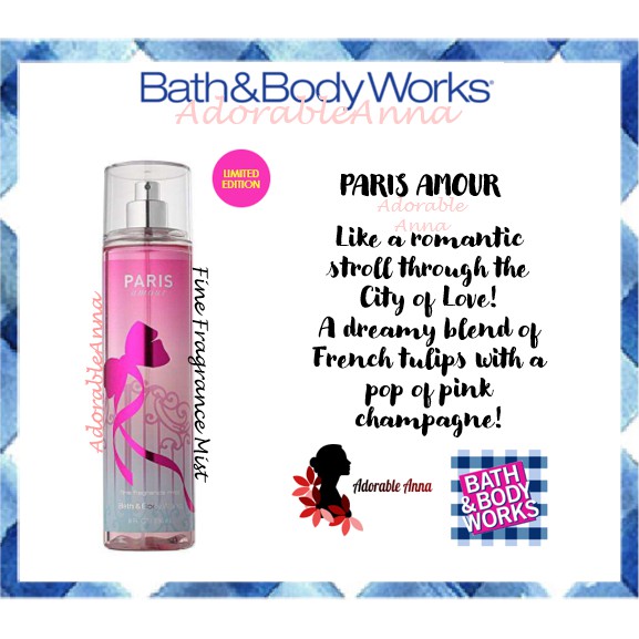 Bath Body Works Bbw Ffm Body Mist Paris Amour Shopee Malaysia