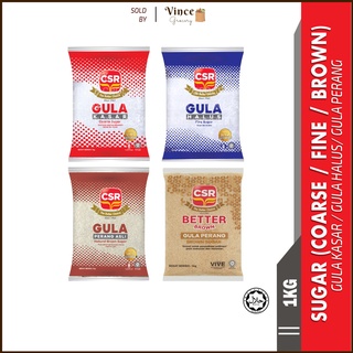 Csr Coarse Sugar Fine Sugar Brown Sugar Gula Kasar Gula Halus