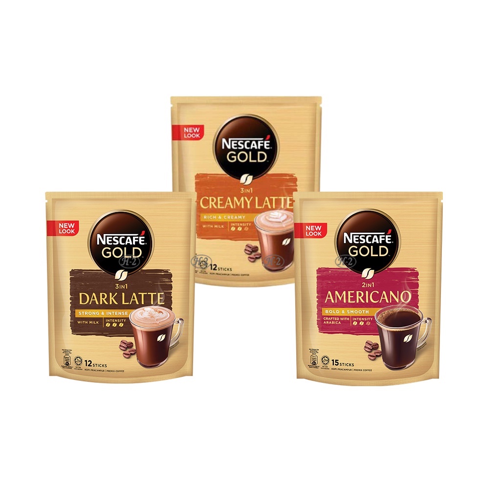 Nescafe Gold NESTLE Assorted Flavour Dark Latte 3IN1 Creamy Latte 3IN1