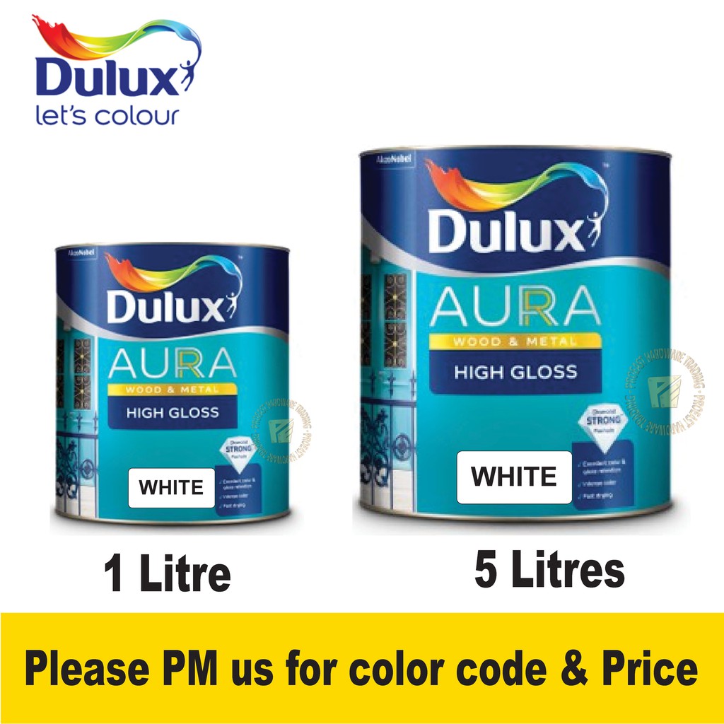 ICI DULUX AURA High Gloss Finish 1L 5L WHITE For Wood And Metal