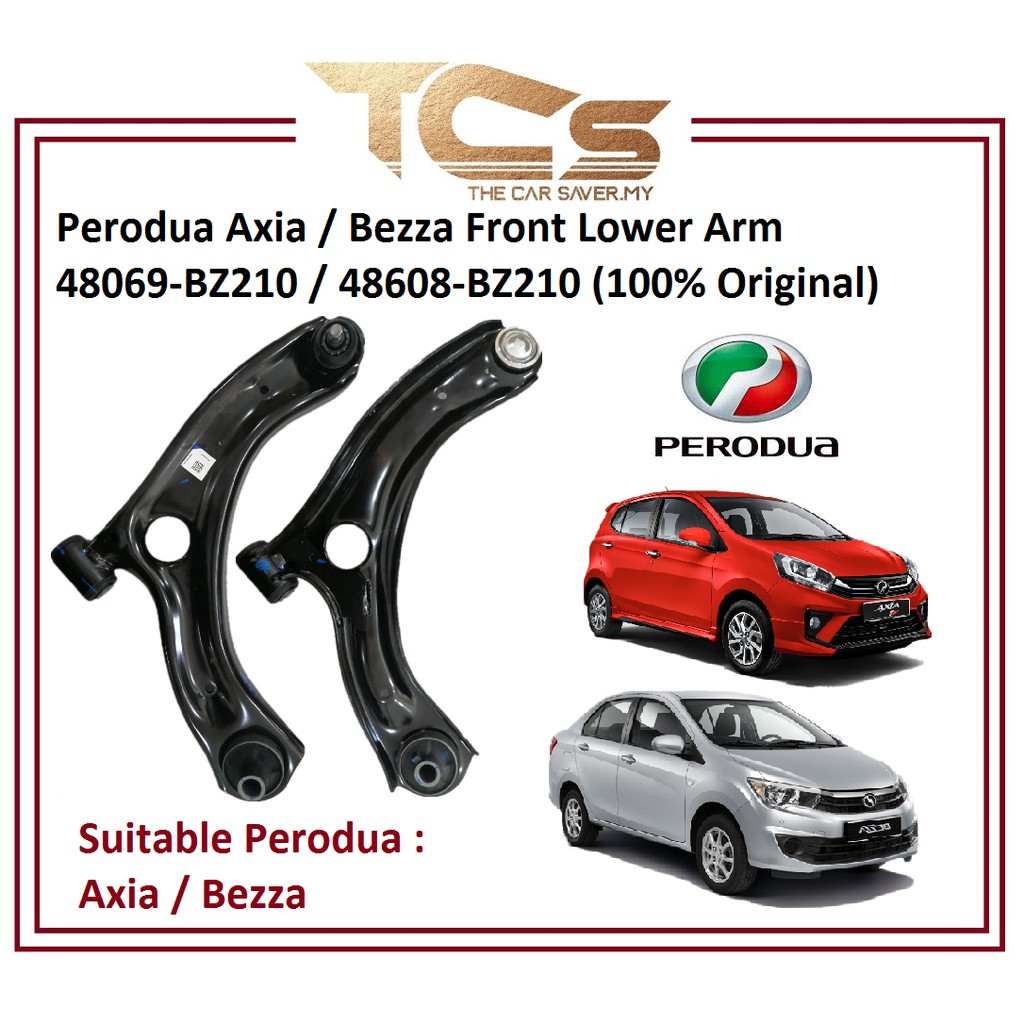 Perodua Axia Bezza Front Lower Arm 48069 BZ210 48608 BZ210 100