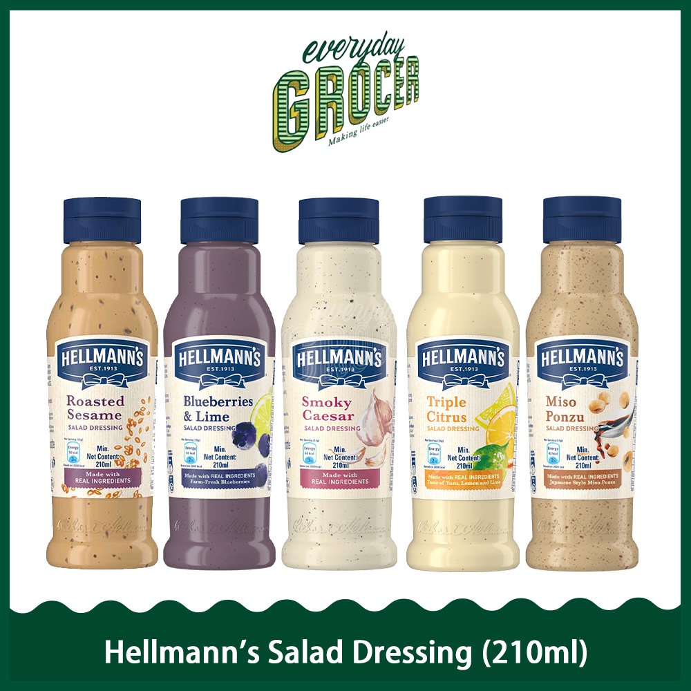 Hellmann S Salad Dressing 210ml Roasted Sesame Smoky Caesar