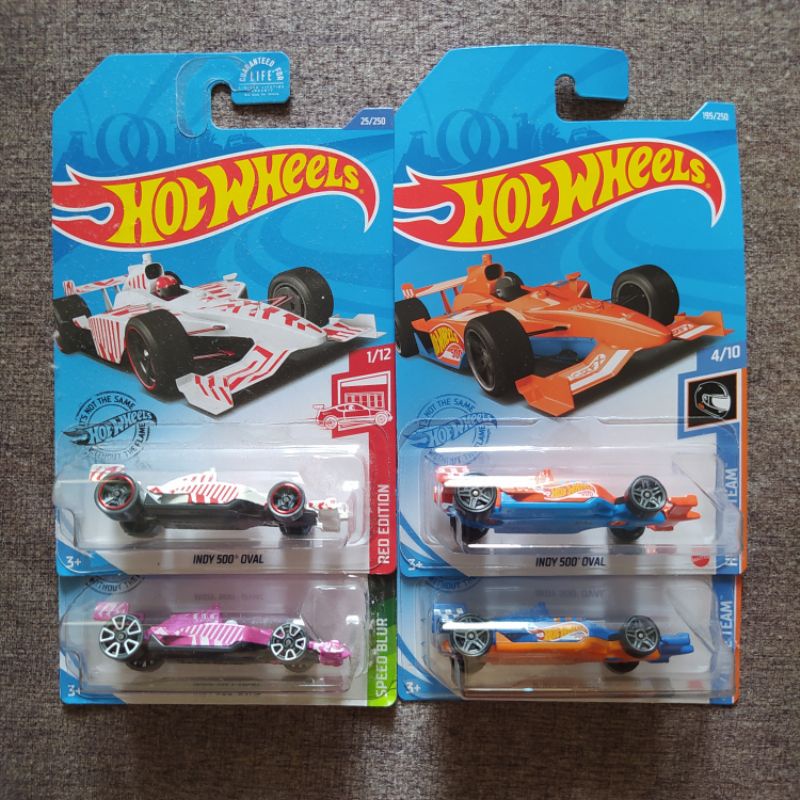 Hot Wheels Indy 500 Oval HW RACE TEAM SPEED BLUR RED EDITION